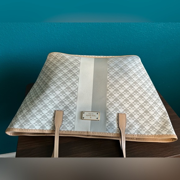 Kate Spade NY Margarita Tote Bag Gray & White Logo - Picture 12 of 16